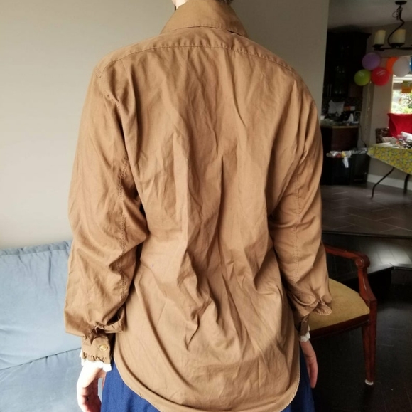 Iconic 70's Ruffle Lace Long Sleeved Tuxedo Shirt - Picture 2 of 5